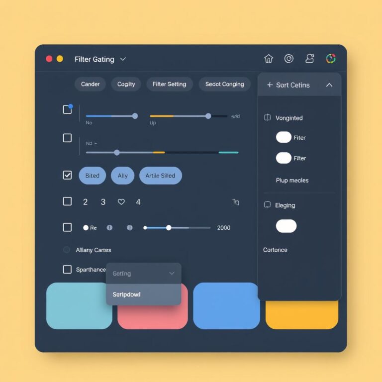 Material design filter and sort example